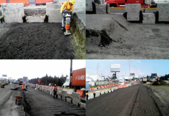 Habilitado de acero, colado de pilas, rezaga de material producto de la excavación y construcción