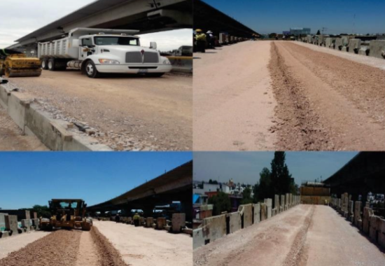 Ejecución de los trabajos de terracería rama 0 y 10