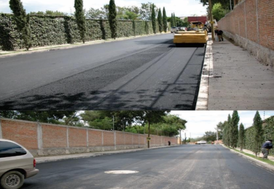 Construcción de Pavimento Asfáltico. Guarniciones y Banquetas en la Calle Cañada