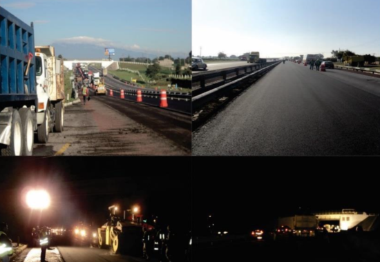 Tratamiento superficial de a base de fresado y reposición de carpeta de 5 cm.